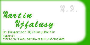 martin ujfalusy business card